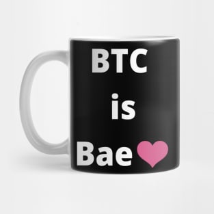 BTC is Bae heart emoji Mug